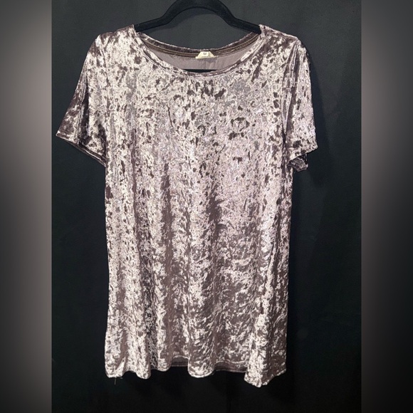 POL Dresses & Skirts - POL Crushed Velvet Mini Dress - Lilac Silver Sheen